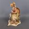 Vintage Biskuitkeramik Skulptur einer sitzenden Frau mit Hund von Capodimonte, 1960er 4