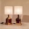 Italienische Art Deco Tischlampen im Stil von Milo Baughman, 1970er, 2er Set 6