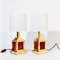 Italienische Art Deco Tischlampen im Stil von Milo Baughman, 1970er, 2er Set 2