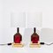 Italienische Art Deco Tischlampen im Stil von Milo Baughman, 1970er, 2er Set 3