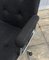 Swivel Desk Armchair in Mottled Black Fabric and Chrome in the style of Pollock, 1970s 10