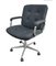 Swivel Desk Armchair in Mottled Black Fabric and Chrome in the style of Pollock, 1970s 1