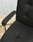 Swivel Desk Armchair in Mottled Black Fabric and Chrome in the style of Pollock, 1970s 11