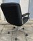 Swivel Desk Armchair in Mottled Black Fabric and Chrome in the style of Pollock, 1970s 8