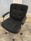Swivel Desk Armchair in Mottled Black Fabric and Chrome in the style of Pollock, 1970s 2