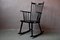 Scandinavian Rocking Chair in Black Wood 1