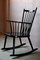 Scandinavian Rocking Chair in Black Wood 4