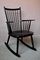 Scandinavian Rocking Chair in Black Wood 7