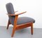 Vintage Teak Sessel in Blaugrau, 1950er 6