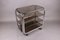 Smoked Glass and Chrome Rolling Trolley, 1980s 1