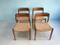 Vintage Teak Stühle von N.O. Moller, 4er Set 7