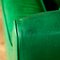 Green Leather Lounge Chairs, France, 1980s, Set of 2, Image 10
