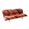 Orange Velvet Sofa Wave by G. Offredi for Saporiti Italia, 1970s 1