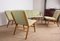 Danish 5-Seater Sofa in Laminated Beech and Mahogany Model AX by Peter Hvidt and Orla Molgaard-Nielsen for Fritz Hansen, 1960s, Image 3
