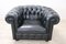 Set of Sofa and Armchair in Black Leather, 1980s, Image 5