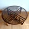 Large Telescopic Rattan Table, 1970s 5