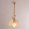 Gold and Clear Murano Glass Glass Pendant Lamp with Gold Leaf Details, 1990s 12