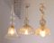 Lampe à Suspension en Verre de Murano Doré et Transparent avec Détails en Feuille d'Or, 1990s 3