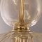 Gold and Clear Murano Glass Glass Pendant Lamp with Gold Leaf Details, 1990s 9