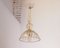 Lampe à Suspension en Verre de Murano Doré et Transparent avec Détails en Feuille d'Or, 1990s 2