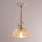 Gold and Clear Murano Glass Glass Pendant Lamp with Gold Leaf Details, 1990s, Image 4