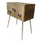 Brass & Wood Console, 1980s 6