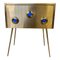 Brass & Wood Console, 1980s 1