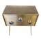 Brass & Wood Console, 1980s 2