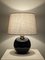 Black Opaline Glass Table Lamp in the style of Jacques Adnet, France, 1930s, Image 12
