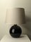 Black Opaline Glass Table Lamp in the style of Jacques Adnet, France, 1930s, Image 2