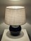 Black Opaline Glass Table Lamp in the style of Jacques Adnet, France, 1930s, Image 13