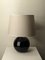 Black Opaline Glass Table Lamp in the style of Jacques Adnet, France, 1930s, Image 1