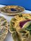 Platos de fruta o postre de barbotina de Sarreguemines. Juego de 4, Imagen 2