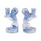 Early Faience Candleholders by Emile Gallé for Nancy, St Clement, Set of 2 1