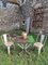 Vintage French Garden Set in Iron Table with Chairs, 1950s, Set of 3 9
