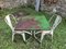 Vintage French Garden Set in Iron Table with Chairs, 1950s, Set of 3 4