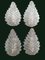 Vintage Italian Murano Glass Leaf Wall Sconces, 1970s, Set of 4, Image 9