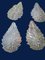 Vintage Italian Murano Glass Leaf Wall Sconces, 1970s, Set of 4 6