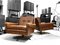 Vintage Danish Swivel Base Cognac Leather Lounge Chairs by Svend Skipper, 1965, Set of 2 1