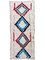 Vintage Beni Ouarain Rug in andwoven Moroccan Wool Runner with Colorful Diamond Pattern, 1990s 1