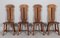 Brutalist Dining Chairs in Oak by De Puydt, Belgium, 1970s, Set of 6 4