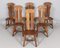 Brutalist Dining Chairs in Oak by De Puydt, Belgium, 1970s, Set of 6 1