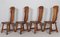 Brutalist Dining Chairs in Oak by De Puydt, Belgium, 1970s, Set of 6 5