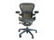 Ergonomischer Aeron Bürostuhl aus grauem Stoff, Nylon Kunststoff & Metall von Herman Miller, 1990er 1