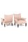 Suite de Fauteuils en Lin à Rayures Roses 4