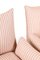 Set of French Armchairs in Pink Stripe Linen, Image 9