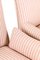 Set of French Armchairs in Pink Stripe Linen, Image 8