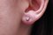 Platinum Diamond Stud Earrings, Set of 2 2