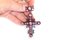 Viktorianischer französischer Emaille Kreuz Anhänger 4