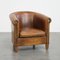 Vintage Club Chair in Sheep Leather with Decorative Nail Finish and Colours 1